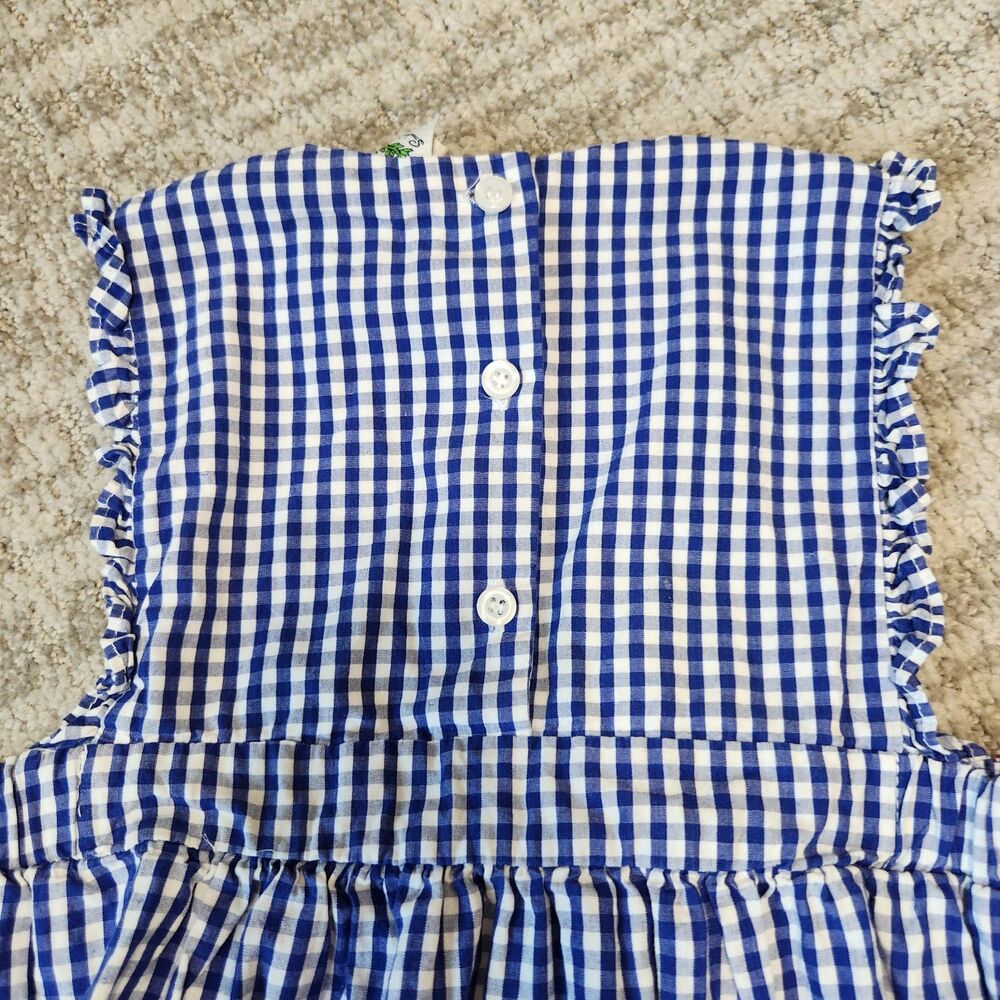 Cecil & Lou gingham cotton dress red white blue bow size 5 - Picture 10 of 10